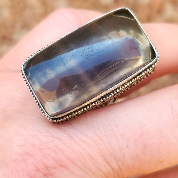 New Oversized Fluorite 925 Silver Ring. - Picture 9 of 12